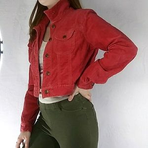 Old Navy red corduroy jacket